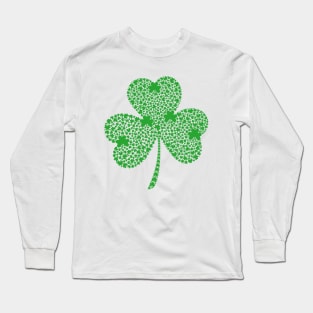 Clover Leaf Made Of Small Clover Leaves Long Sleeve T-Shirt